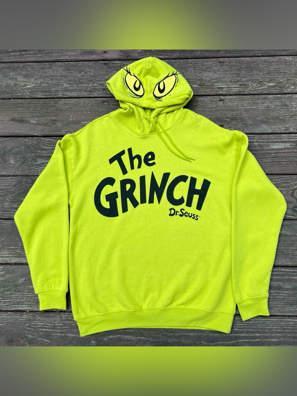 The Grinch Dr. Seuss Eyes Green Graphic Hoodie Streetwear Casual,Unisex|Size:M